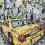 Taxi en Nueva York de Javier Blanco Artista Contemporáneo España